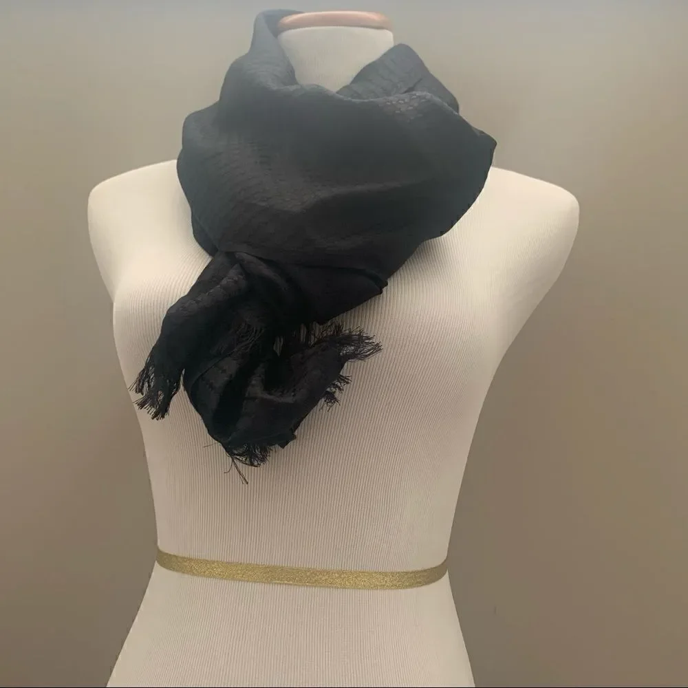 Etcetera Black Silk Scarf - New